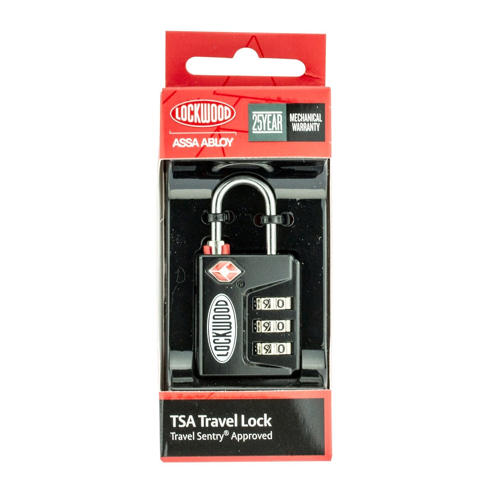 Lockwood Black 3 Wheel Combination TSA Luggage Lock - Image 2 of 2