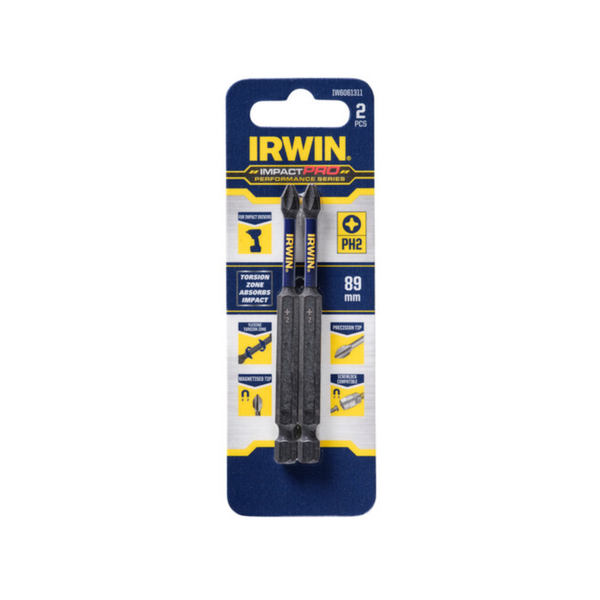 IRWIN 89mm PH2 Impact Pro Performance - 2 Pack