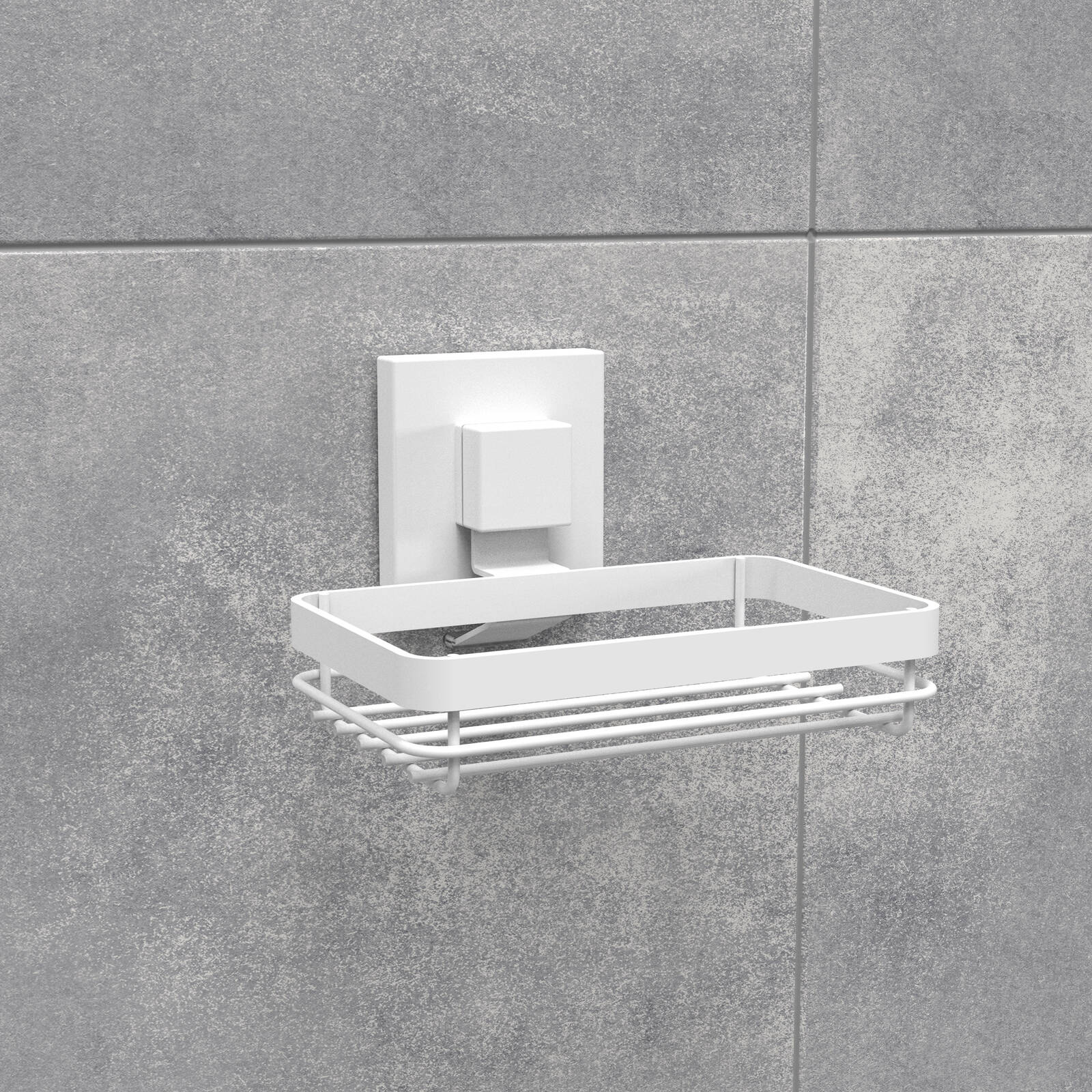 Fusion-Loc Matte White Style Suction Soap Dish - Image 3 of 3