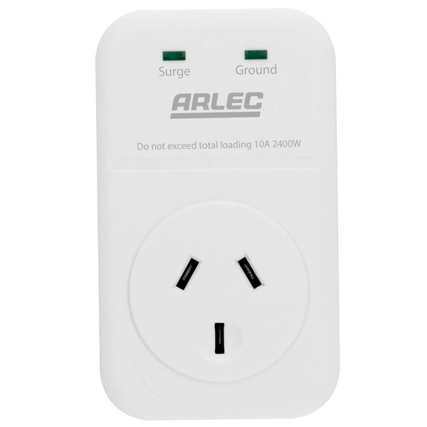 Arlec 1 Outlet Premium Surge Adaptor