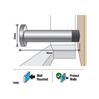 Adoored 85mm Satin Chrome Monument Door Stop - 6 Pack - Image 3 of 3