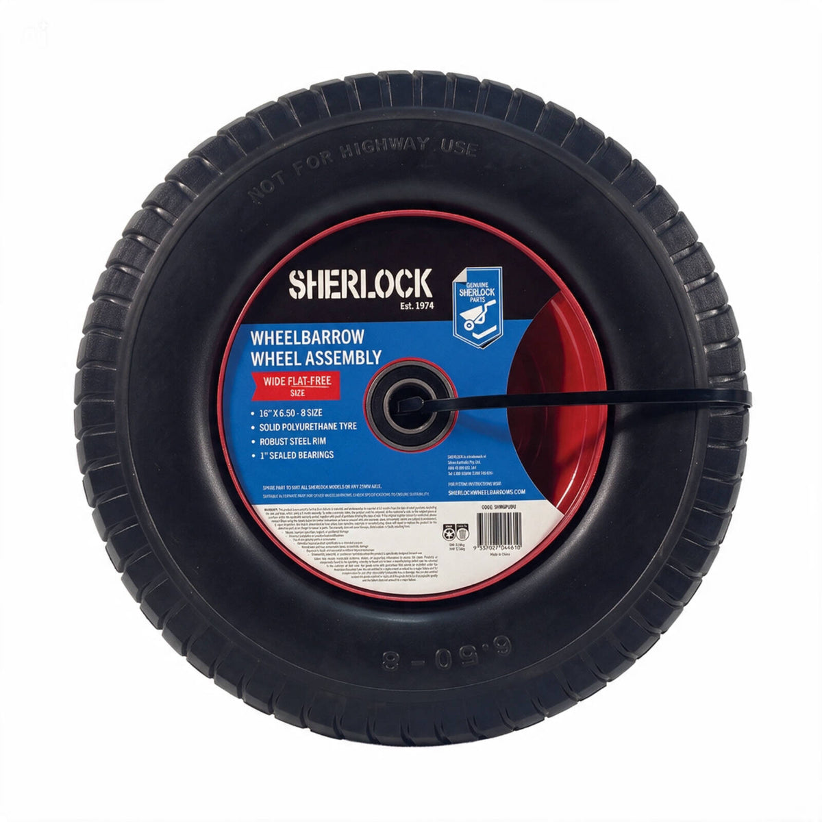 Sherlock 16” Wide Flat-Free Wheelbarrow Wheel - Image 4 of 5