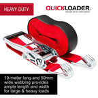 Quickloader Ratchet Strap Tie Down 10m 2500kg Lashing Capacity - Image 4 of 12