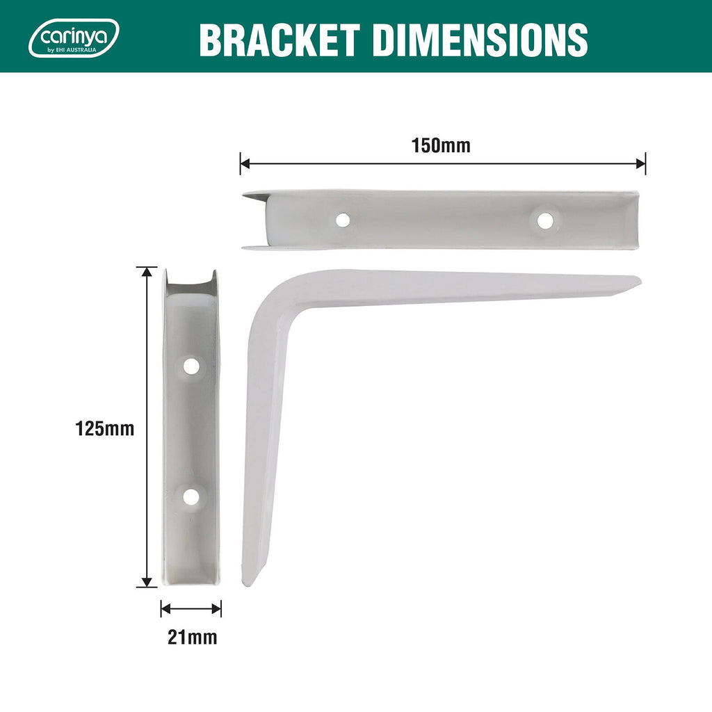 Carinya 125 x 150mm Black Angle Bracket - Image 4 of 19