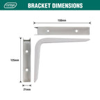 Carinya 125 x 150mm Black Angle Bracket - Image 4 of 19