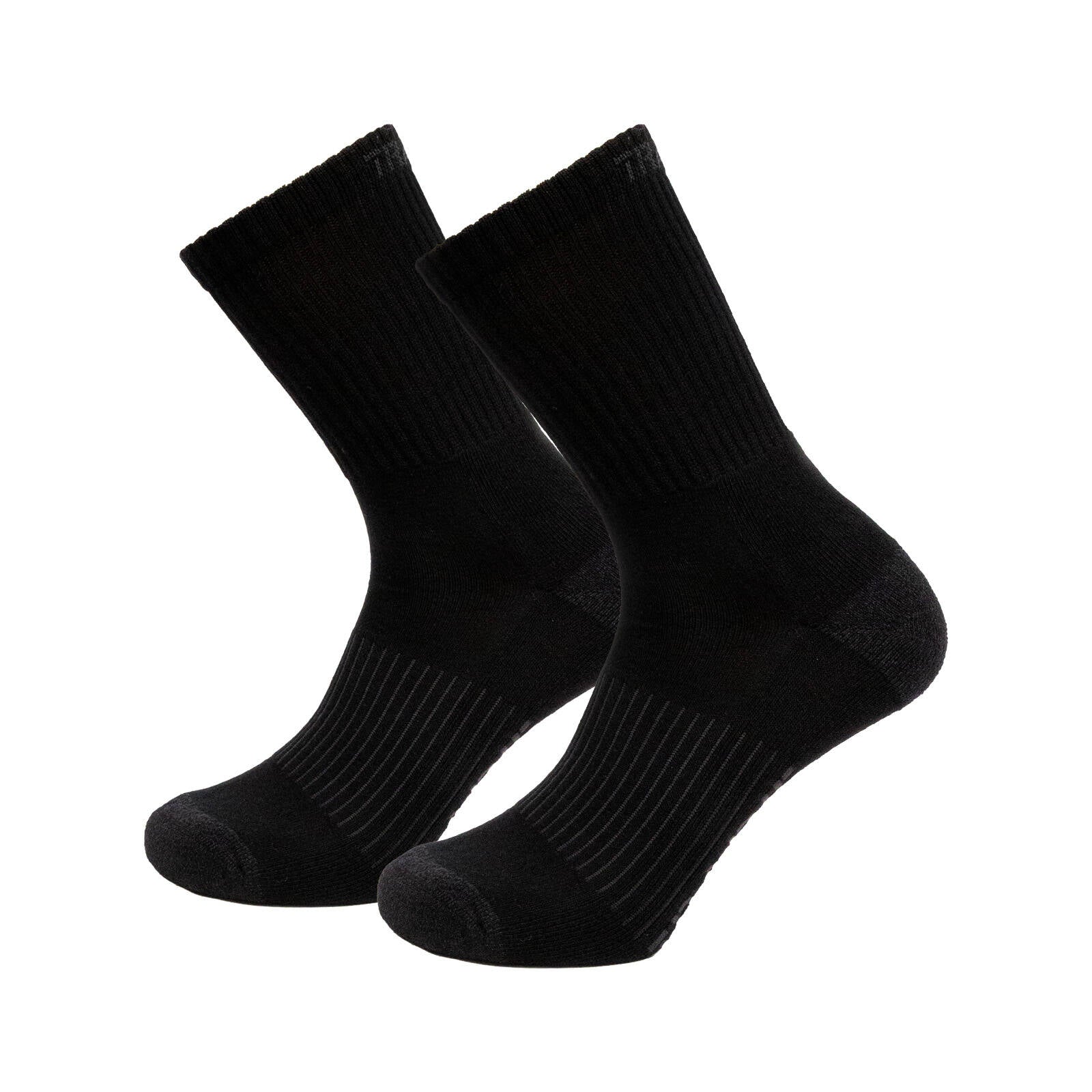 Tradie Men's Black Ribbed Cotton 3 Pack Crew Socks - Size 7-10 - Image 10 of 15