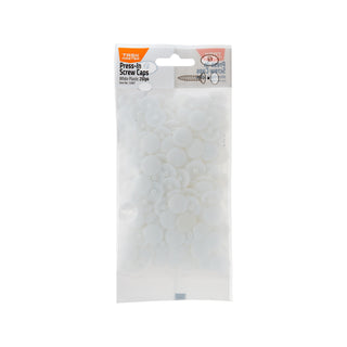 Taskmaster 10mm White Screw Caps - 100 Pack