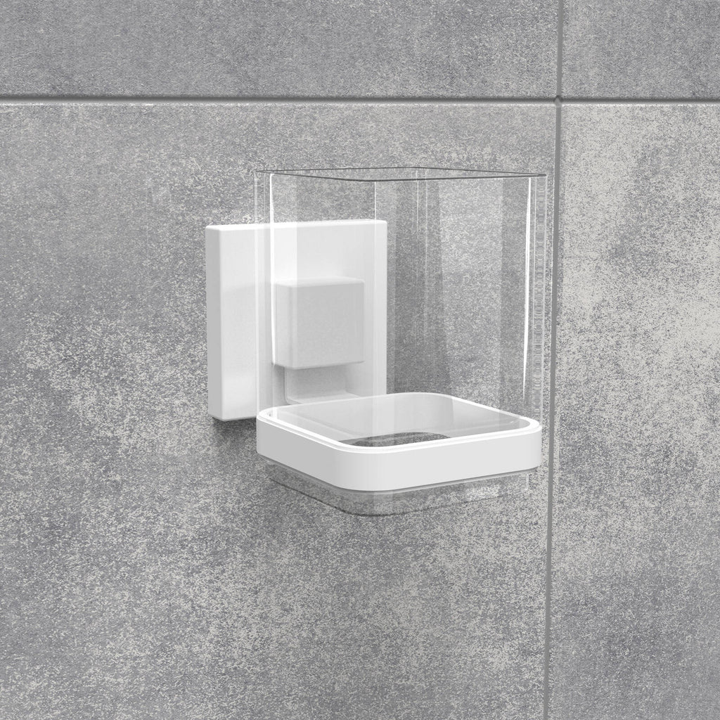 Fusion-Loc Matte White Style Suction Bathroom Tumbler - Image 2 of 3