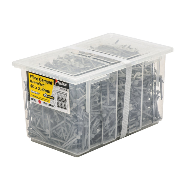 Paslode 40 x 2.8mm 5kg Galvanised Fibre Cement Nails - 2250 Pack