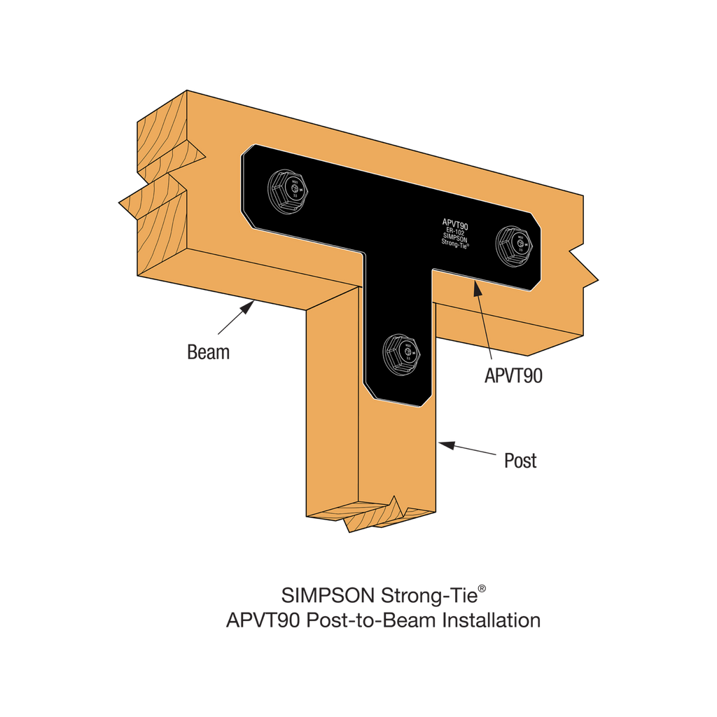 Simpson Strong-Tie 350 x 210 x 75mm Black Outdoor Accents Strap Tie T Plate - Image 3 of 5