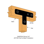 Simpson Strong-Tie 350 x 210 x 75mm Black Outdoor Accents Strap Tie T Plate - Image 3 of 5