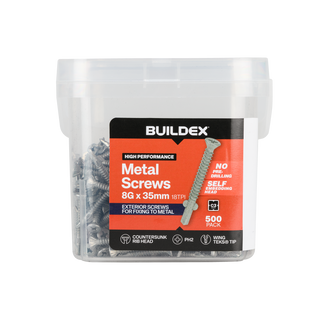 Buildex 8G x 35mm Class 3 Sheet Metal Screws - 500 Pack