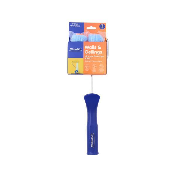 Monarch 100mm 14mm Nap 3 Piece Walls & Ceilings Mini Rollers