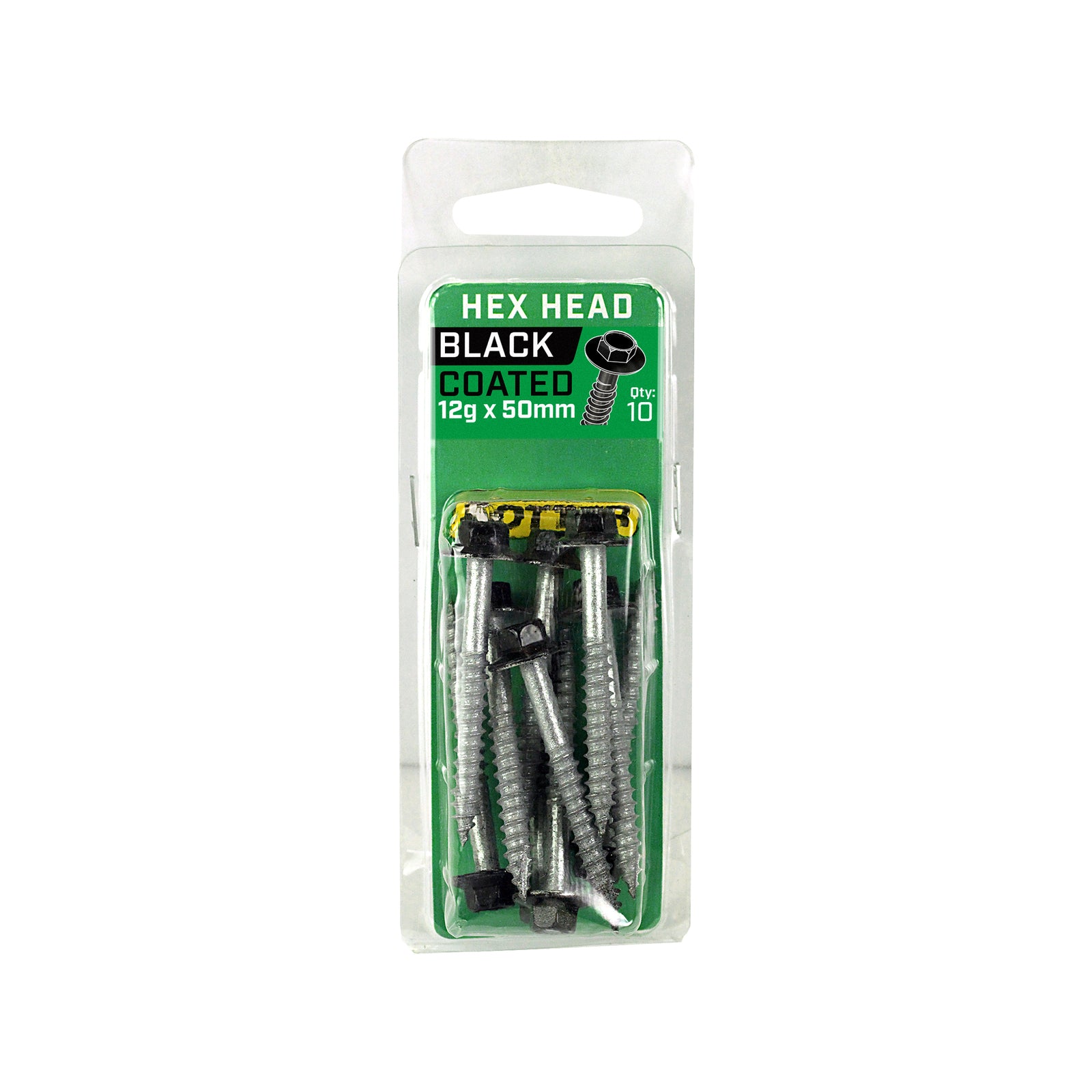 Otter 12 x 50mm Black Hex Head Screws - 10 Pack - Image 1 of 1