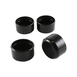 Surface Gard 25mm Black Round Plastic External Chair Tip - 4 Pack