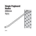 Everhang 200 x 5mm Single Pegboard Hook - 4 Pack - Image 2 of 2
