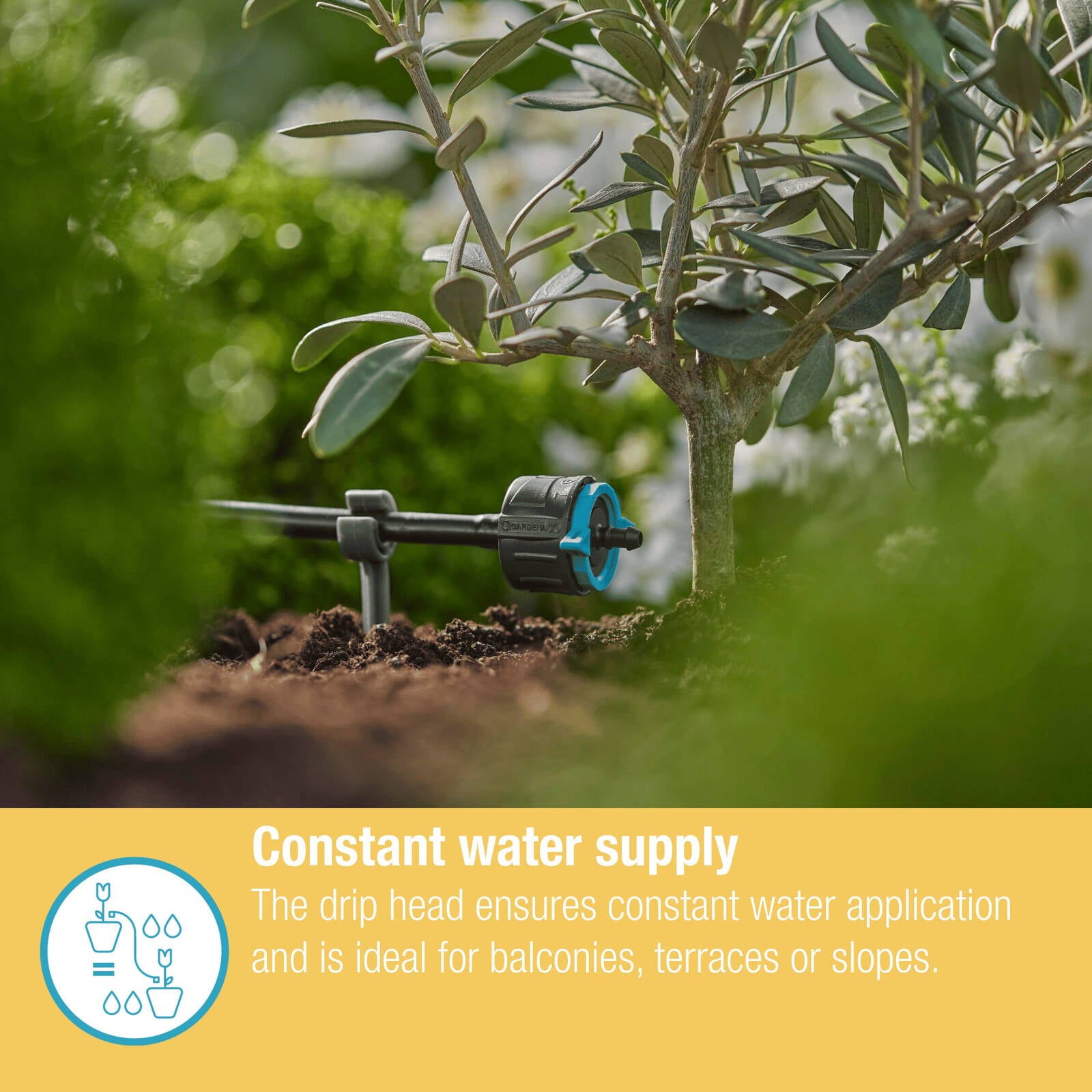 GARDENA Micro Irrigation Adjustable Endline Drip Head 1–8 l/h Pressure Compensating - 5 Pack - Image 5 of 9