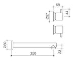 Caroma Lead Free Luna Lever Bath Tap Set - Image 2 of 2