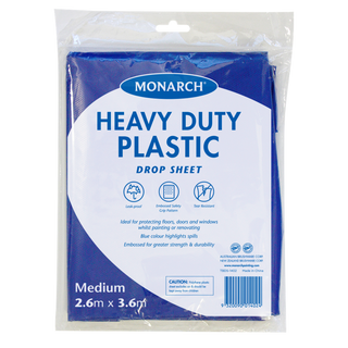 Monarch 2.6 x 3.6m Blue Plastic Drop Sheet