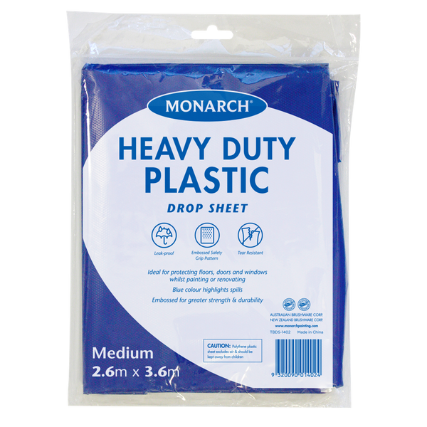 Monarch 2.6 x 3.6m Blue Plastic Drop Sheet
