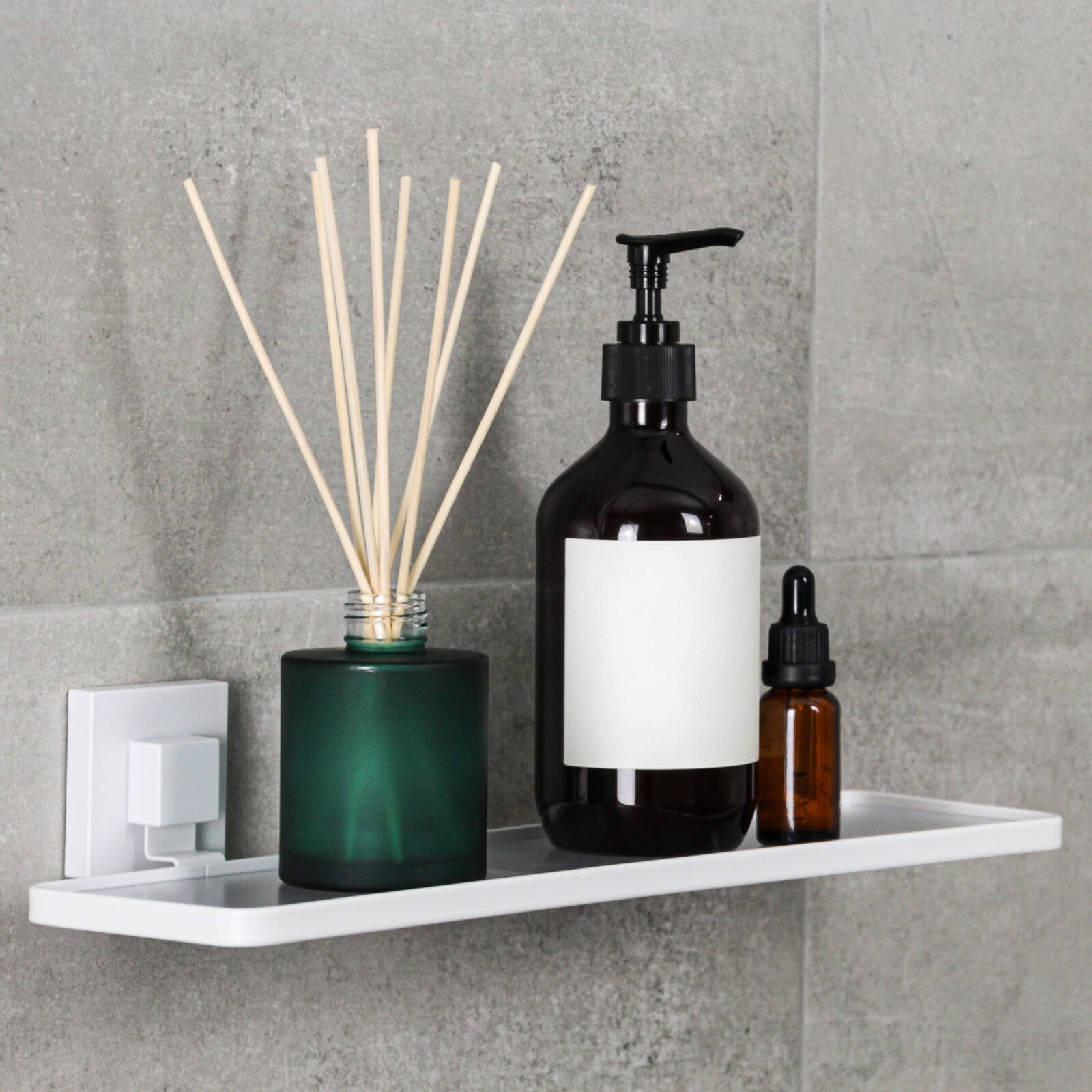 Fusion-Loc Matte White Style Suction Acrylic Shelf - Image 9 of 10