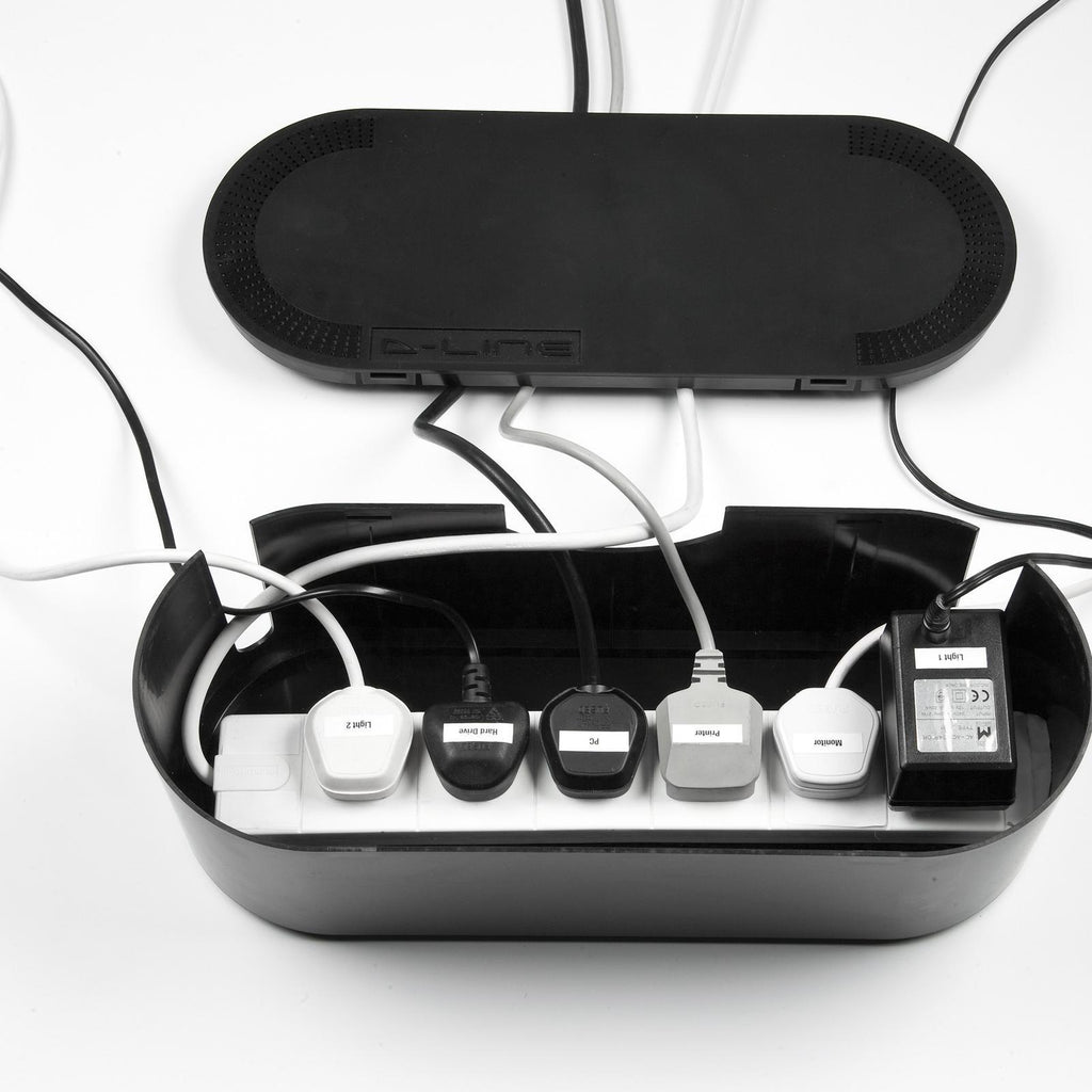 D-Line Small Black Cable Tidy Unit Management Box - Small - Image 5 of 10