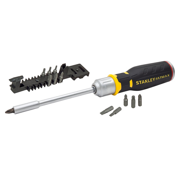 Stanley FatMax Standard Ratchet Screwdriver and 12 Piece Bit Set