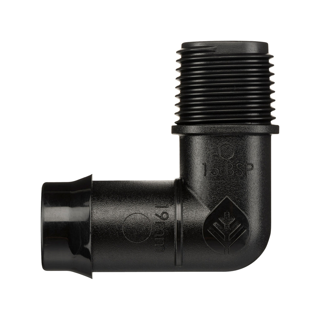 Pope 19mm Male Barbed Threaded Elbows - 5 Pack - Image 2 of 3