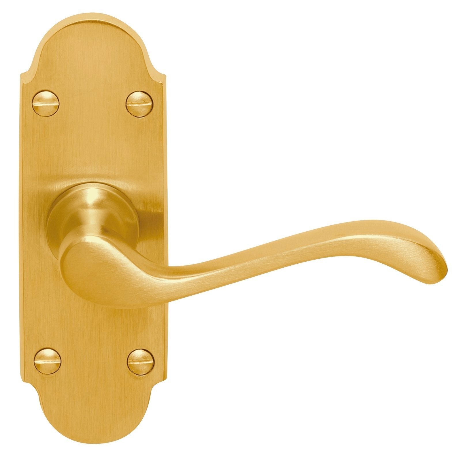 Delf 120mm Polished Brass Kensington Short Plate Lever Latch Set - Image 2 of 2