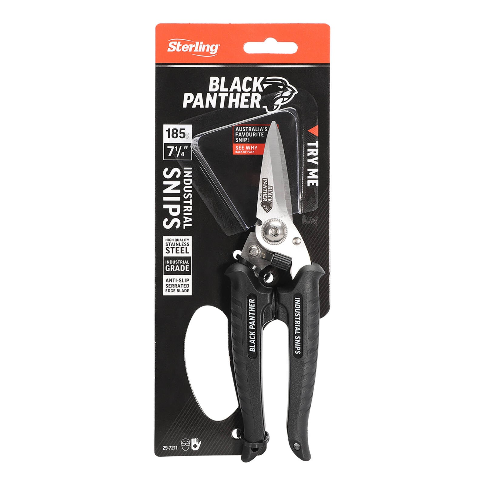 Sterling 185mm Black Panther Industrial Snips - Image 2 of 4