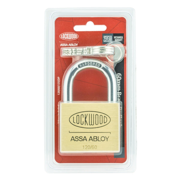 Lockwood 60mm Solid Brass 120 Series General Purpose Padlock