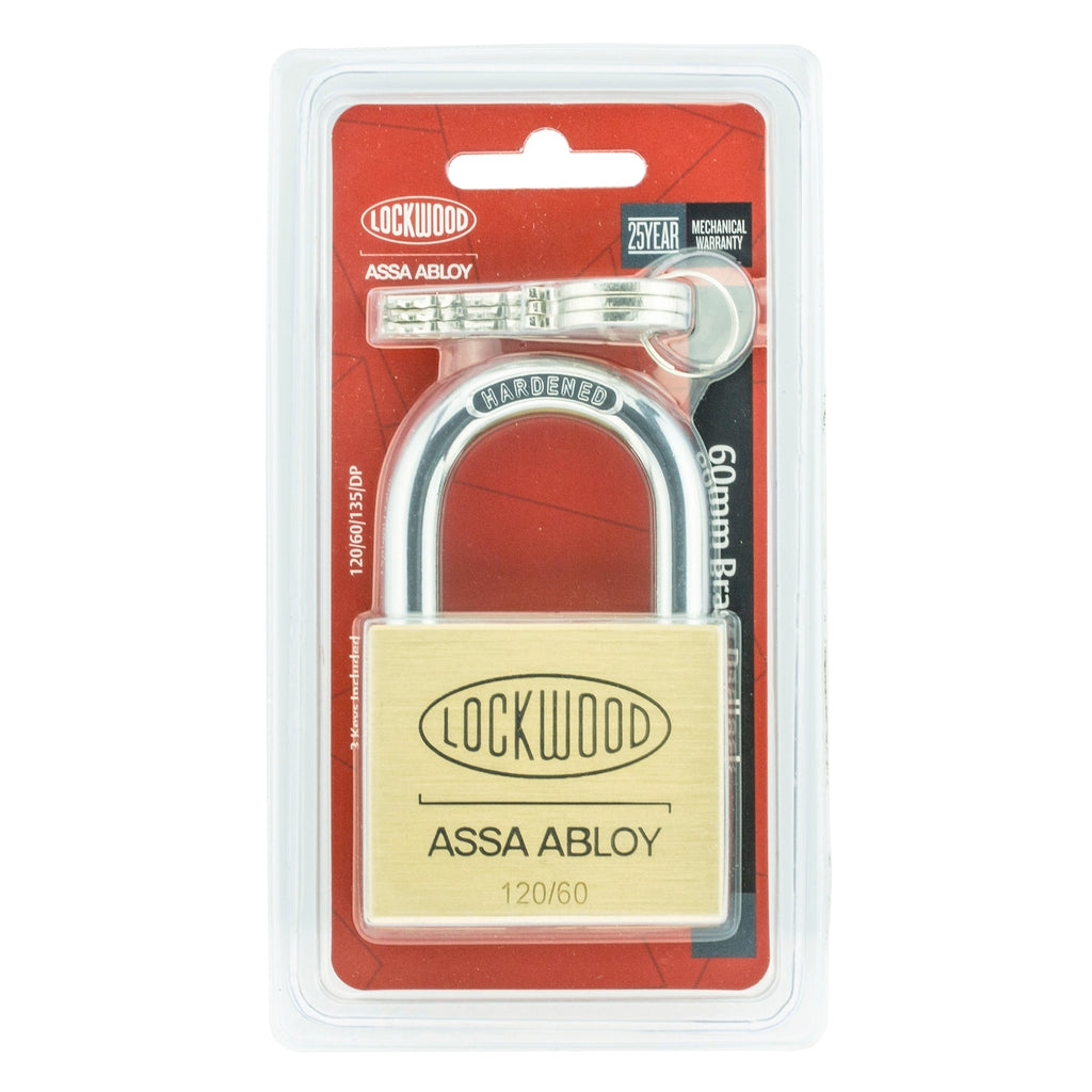 Lockwood 60mm Solid Brass 120 Series General Purpose Padlock - Image 2 of 2