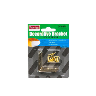 Prestige 12 x 38 x 1.5mm Brass Decorative Bracket