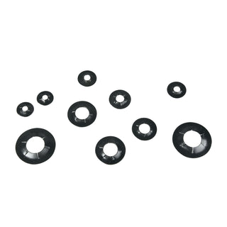 Pinnacle Black Assorted Shaft Rings - 12 Pack