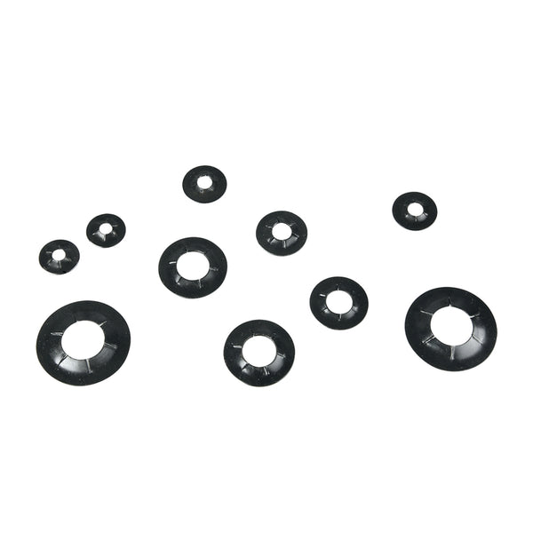 Pinnacle Black Assorted Shaft Rings - 12 Pack