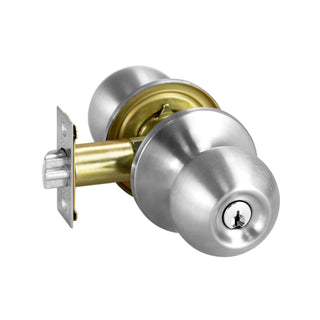 Delf Satin Chrome Valencia Entrance Knob Set