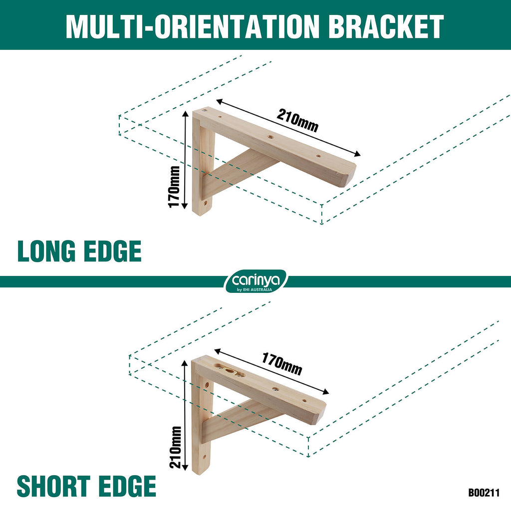 Carinya 210 x 170mm Raw Pine Stayed Bracket - Image 6 of 10
