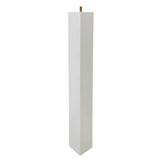 Adoored 73 x 73 x 710mm White Square Pine Furniture Leg