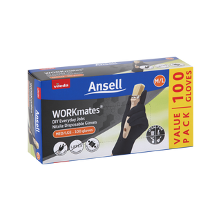 Vileda Ansell WORKmates® Nitrile Disposable Gloves 100pk - Medium/Large