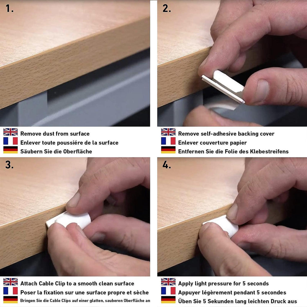 D-Line White Cable Tidy Clips - 6 Pack - Image 6 of 6