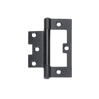 Delf 100mm Black Fixed Pin Non Mortise Hinge - 12 Pack