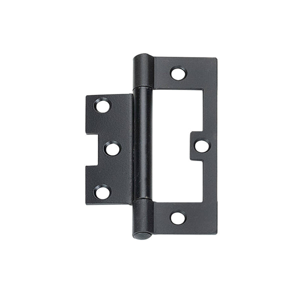 Delf 100mm Black Fixed Pin Non Mortise Hinge - 12 Pack