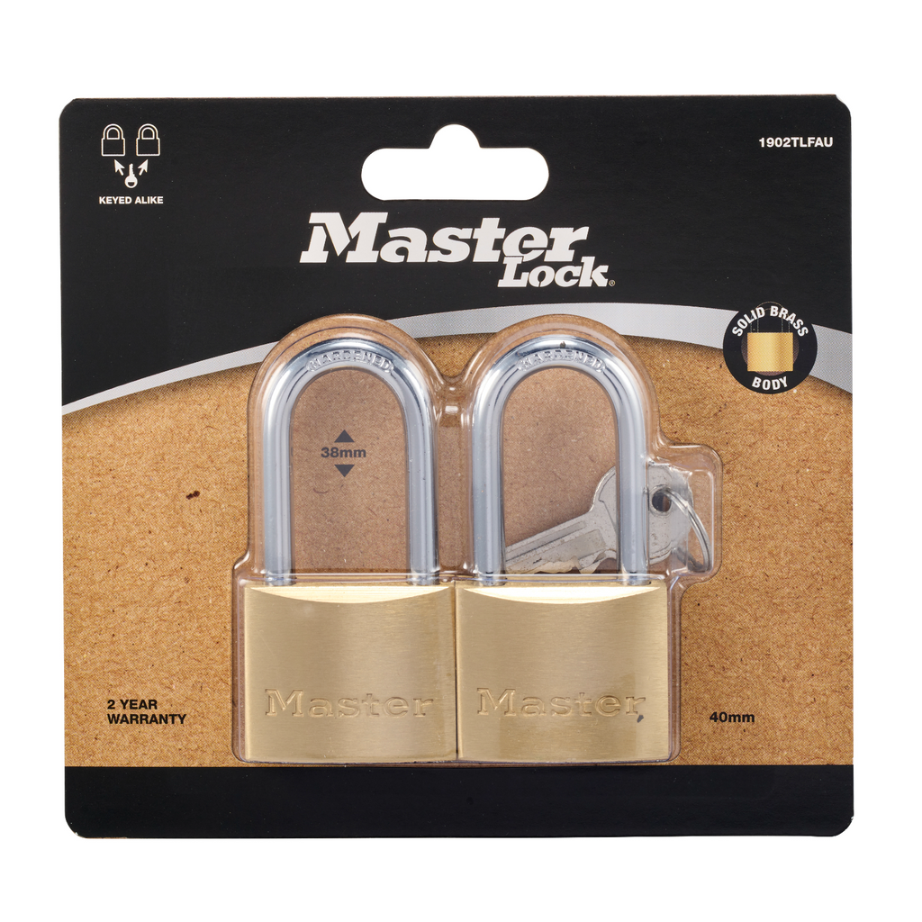 Master Lock 40mm Long Shackle Padlock - 2 Pack - Image 17 of 18