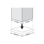 Surface Gard 51 x 51mm Brown Square Rubber Base Castor Cup - 4 Pack - Image 3 of 5