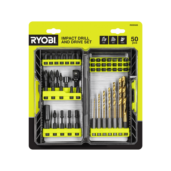 Ryobi 50 Piece Impact Drill And Drive Set