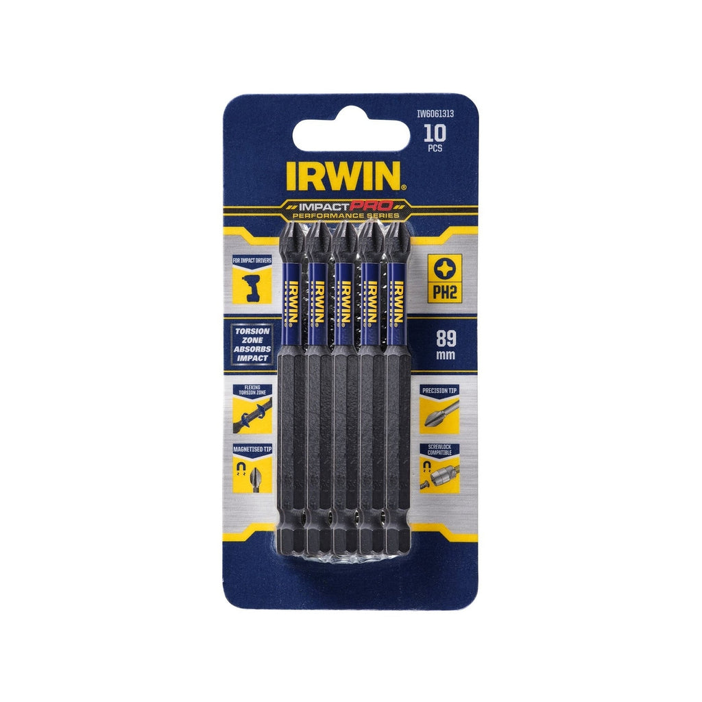 IRWIN Impact Pro Performance 89mm PH2 - 10 Pack - Image 1 of 2