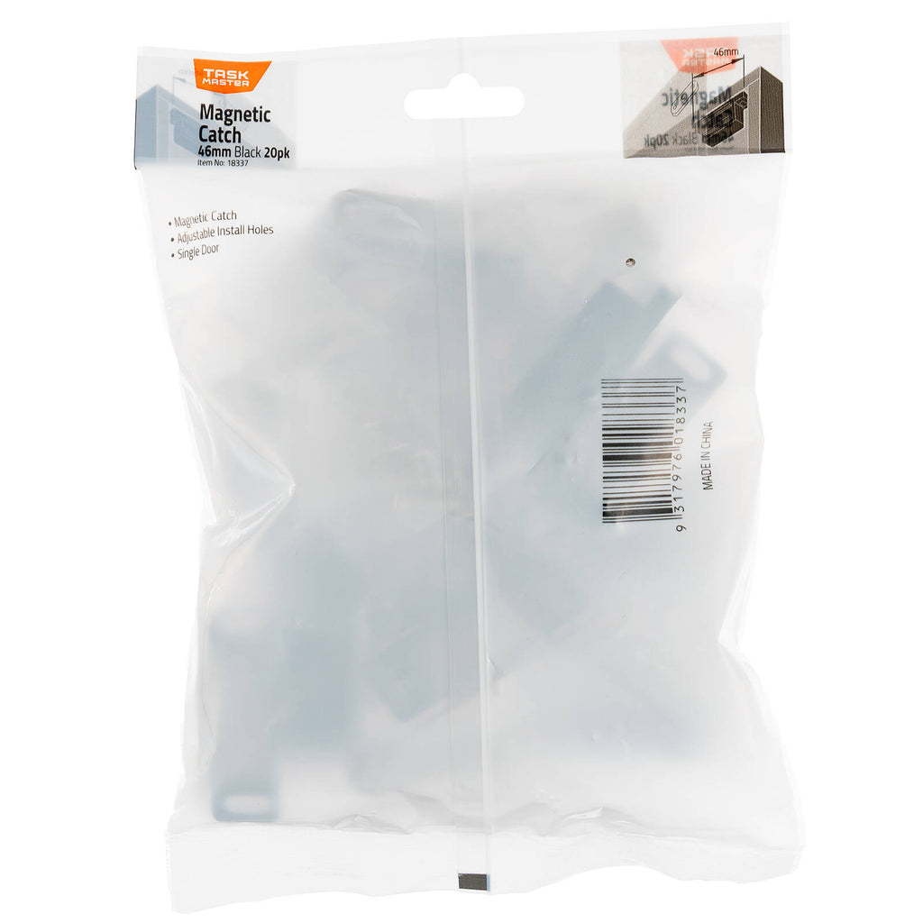 Taskmaster 48mm Black Magnetic Catch - 20 Pack - Image 2 of 6