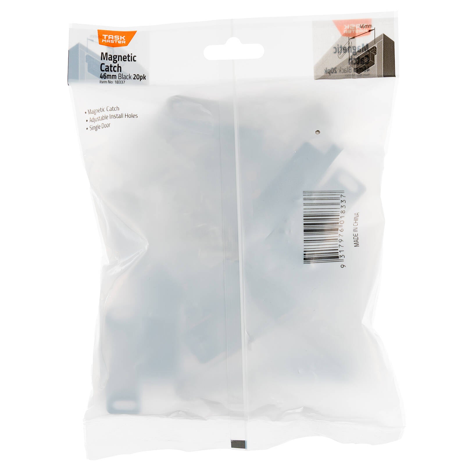 Taskmaster 48mm Black Magnetic Catch - 20 Pack - Image 2 of 6