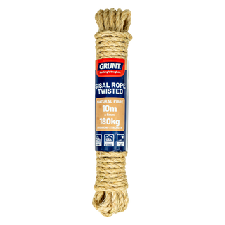 GRUNT 6mm x 10m Sisal Twisted Rope
