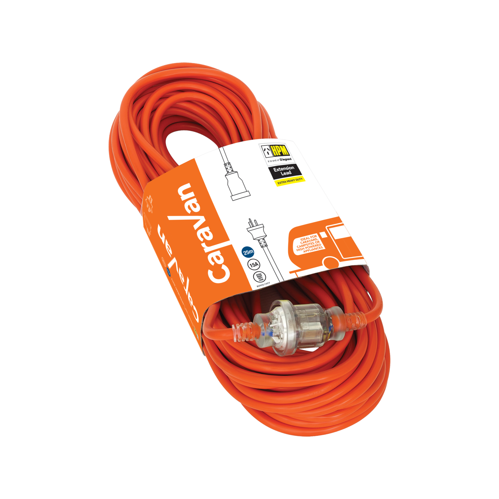 HPM 15A 3 Core 1.5mm² 25m Extra Heavy Duty Caravan Extension Lead - Image 1 of 1